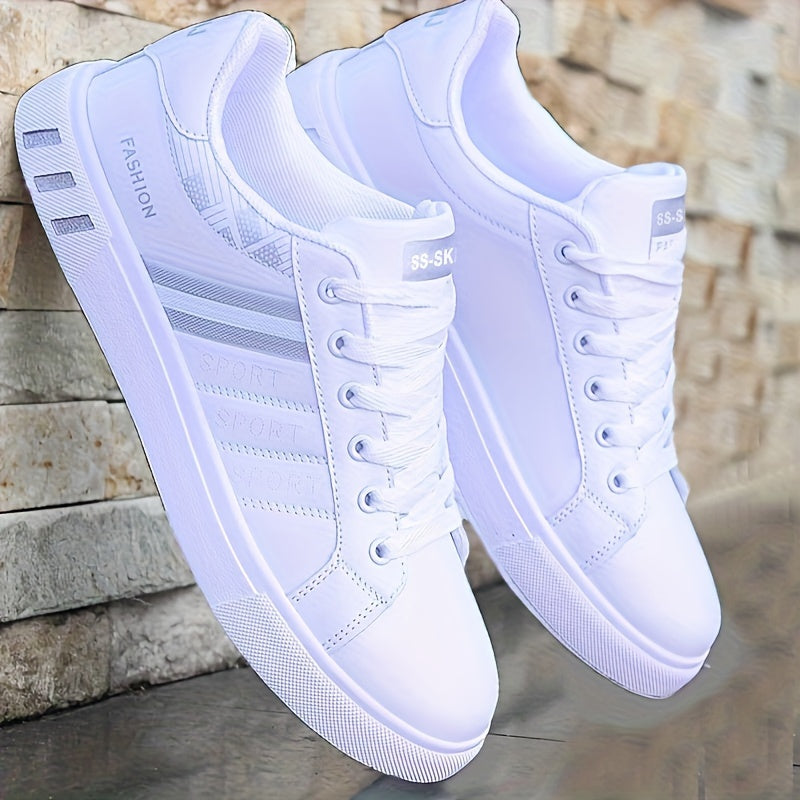 Men’s Striped Lace-Up Sneakers – Breathable & Comfortable