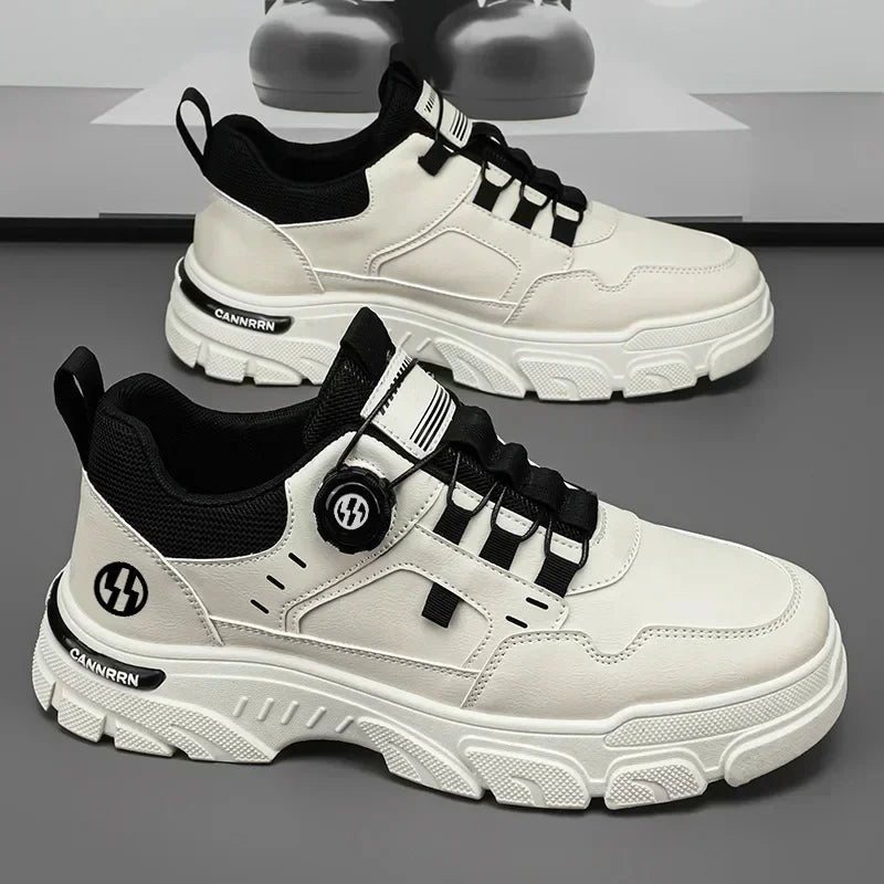 Men’s Casual Leather Sneakers – Soft & Stylish