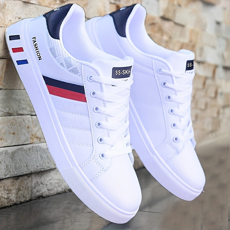 Men’s Striped Lace-Up Sneakers – Breathable & Comfortable